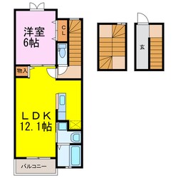 花椿Ⅱの物件間取画像